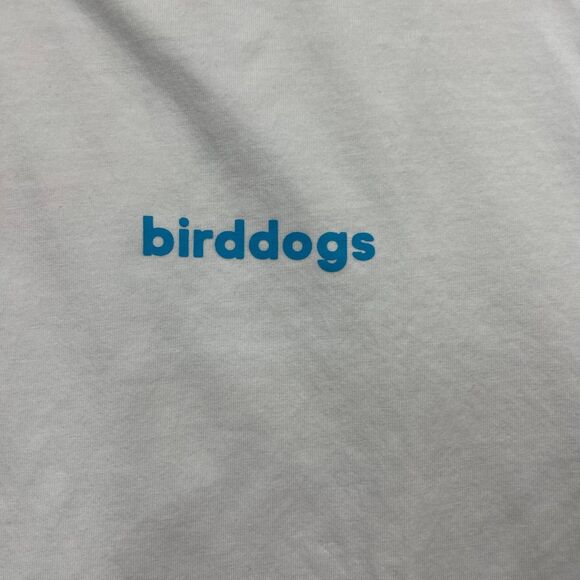 Birdogs XL White Crew Neck T Shirt Short Sleeve Cotton Polyester - Picture 3 of 5